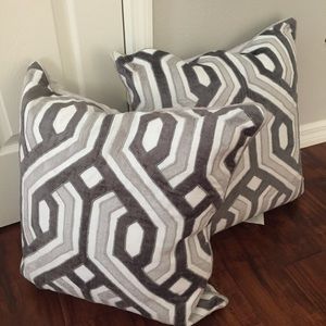Two ZGallerie printed pillows